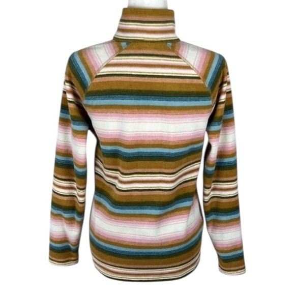 Women’s Eddie Bauer Striped Fleece Pullover Quarter Zip Size S - Picture 4 of 8